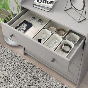IKEA NOJIG, Органайзер, пластик/бежевый, 10x10x5 см