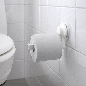 ТИСКЕН, держатель рулона туалетной бумаги с присоской, белый