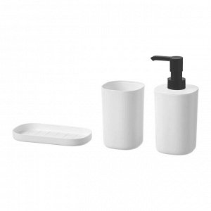 IKEA / STORAVAN, набор для ванной из 3-х предметов, белый