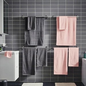 VÅGSJÖN, Банное полотенце, темно-серое, 70х140 см