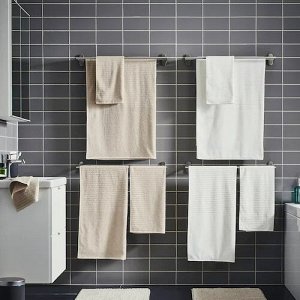 VÅGSJÖN, Банное полотенце, светло-бежевый, 70x140 см