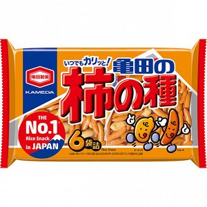Орешки "Какинотане" острые с арахисом 190г Denroku 1/12 Япония