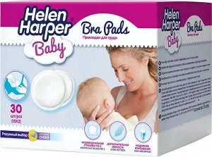 Helen Harper Прокладки для груди, вкладыши для груди, для кормящих мам, для защиты сосков Baby Bra Pads - 30 штук