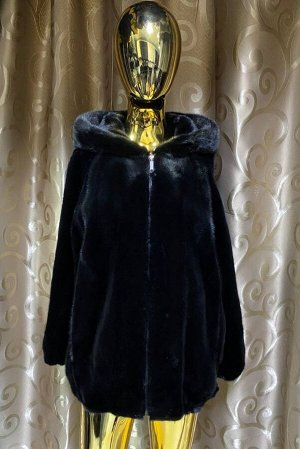 Куртка РАСПРОДАЖА
Куртка  из меха европейской норки (перевертыш) с капюшоном 
70 см длина «оверсайз» 42-48