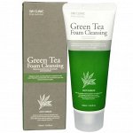 3W Clinic Пенка для умывания с экстрактом зеленого чая anti-sebum Green Tea Foam Cleansing, 100мл