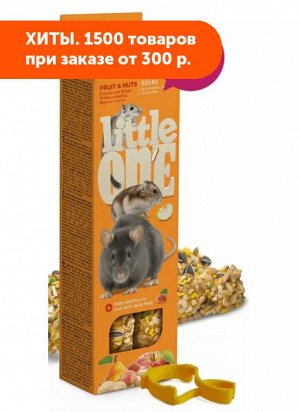 Little One палочки Фрукты/Орехи для хомяков, крыс, мышей, песчанок 2*60г