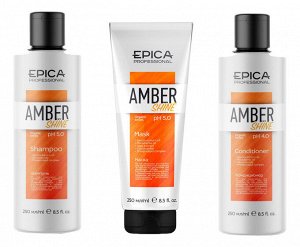 Epica Набор для волос Интенсивное питание (Шампунь Кондиционер маска) Epica Professional Amber Shine Organic 250мл Эпика х 3