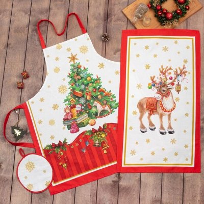 Быстрая! Новогодний кухонный текстиль! Себе и на подарки