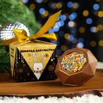 Шоколадная бомбочка с маршмеллоу &quot;Золотой новый год&quot;, молочный шоколад, 38 г