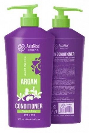 Кондиционер для волос с маслом арганы Эластичность и блеск Argan Conditioner Elastic & Shiny, Asia Kiss 500 мл