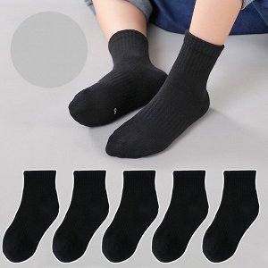 Набор детских носков (5 пар), цвет черный