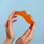 Массажёр Гуаша «Дельфин», 11,5 ? 4,5 см, цвет оранжевый