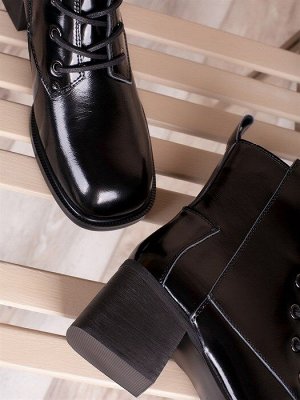Модные женские ботинки/ Полусапожки на удобном каблуке D1-7063