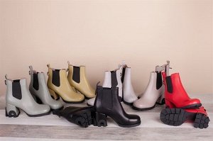 Стильные женские полусапожки/ Ботинки в стиле челси  336A