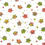 Ткань на отрез фланель 75 см цвет 5226/2 Совушки