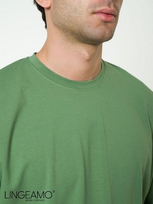 Трикотажная мужская футболка оверсайз хаки ВФ-16 (125)
