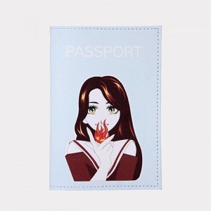 Обложка для паспорта, цвет голубой 9201111