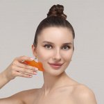 Массажёр Гуаша, 10,5 ? 4,5 см, цвет цвет «янтарный»