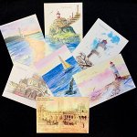 Открытка Vladivostok акварель в ассортименте