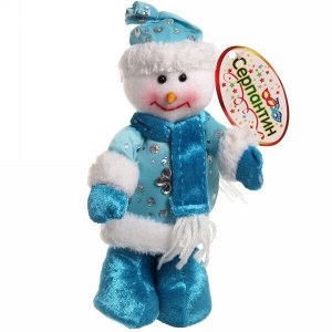 Мягкая игрушка "Весёлый снеговичок" 22 см