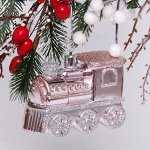 Ёлочная игрушка &quot;Сказочное путешествие&quot; 9,5*2*10,5 см, розовый