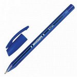 Ручка шариковая масляная ЮНЛАНДИЯ &quot;Трио&quot;, СИНЯЯ, трехгранная, корпус синий, узел 0,7 мм, 143351, OBP386