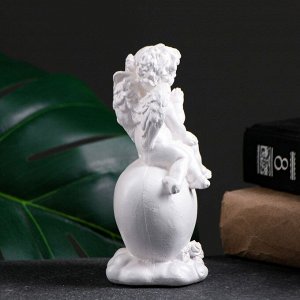 Фигурка гипс «Ангелы на сердце», перламутровый, 14x8x6 см