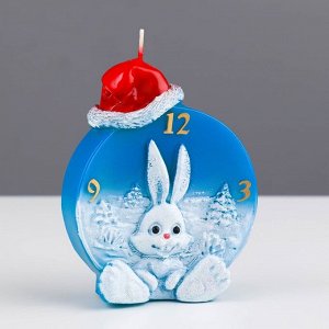 Свеча фигурная «Кролик в будильнике», 9х7,5 см, 63 г, МИКС