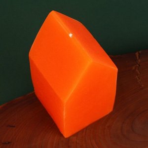 Свеча интерьерная в форме домика, МИКС, без аромата, 6 х 6 х 12,5 см.