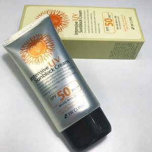 3W Clinic Солнцезащитный крем для лица с максимальной защитой от солнца Intensive UV Sun Block Cream