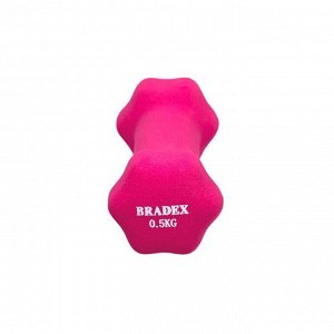 Гантель неопреновая Bradex SF 0539, розовая, 0.5 кг