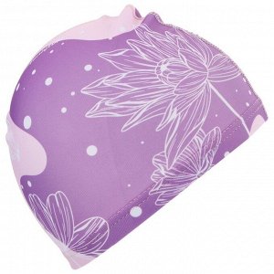 Шапочка для плавания детская ONLYTOP Swim «Цветы», тканевая, обхват 46-52 см