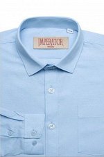 Сорочка детская для мальчика длинный рукав прямой крой цвет Голубой Imperator