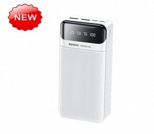 Аккумулятор портативный Remax Lesu Series power bank 30000mA белый