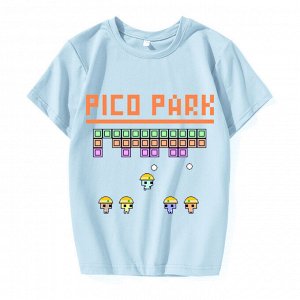 Подростковая футболка, принт "Рico park", цвет голубой