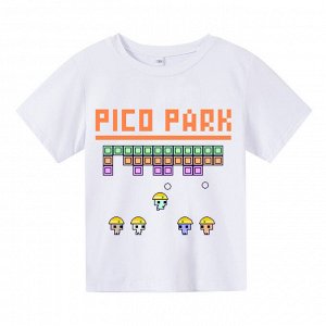 Детская футболка, принт "Рico park", цвет белый