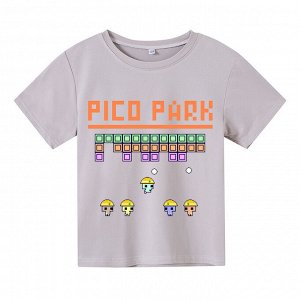 Детская футболка, принт "Рico park", цвет серый