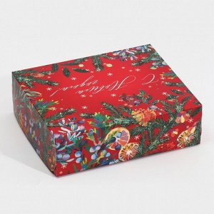 Коробка для кондитерских изделий  «С новым годом!», 17 ? 20 ? 6 см