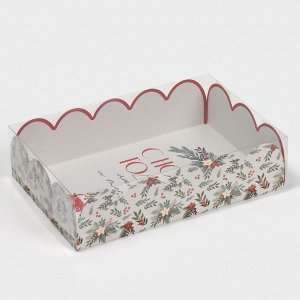 Коробка подарочная с PVC крышкой «Любви и тепла», 20 ? 30 ? 8 см