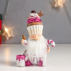 Сувенир полистоун "Дед Мороз сладкоежка" 12х4,5х7,5 см