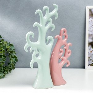 Сувенир керамика "Дерево" маршмеллоу набор 2 шт 24х10 32х15 см