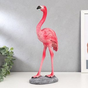 Сувенир полистоун "Розовый фламинго на камне" МИКС 35,5х14х10,5 см