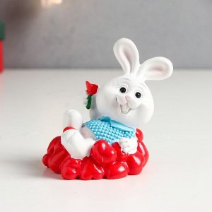 Сувенир полистоун "Кролик - романтик" МИКС 6,7х4,2х5,5 см