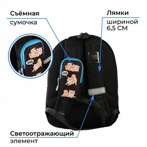 Рюкзак школьный, эргономичная спинка ART hype ANIME, 39x32x14 см