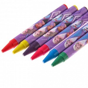 Восковые карандаши Холодное сердце: Эльза, набор 6 цветов