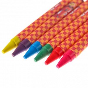 Восковые карандаши Тачки, набор 6 цветов