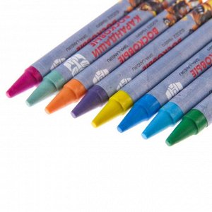 Восковые карандаши, набор 24 цвета, Трансформеры