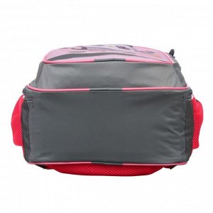 Рюкзак школьный Calligrata "Совушка", 37 х 27 х 16 см, эргономичная спинка, серый, розовый