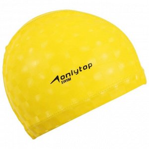 Шапочка для плавания взрослая ONLYTOP Swim, тканевая, обхват 54-60 см, цвета микс