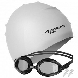 Набор для плавания, 2 предмета: очки, шапочка, цвета МИКС
